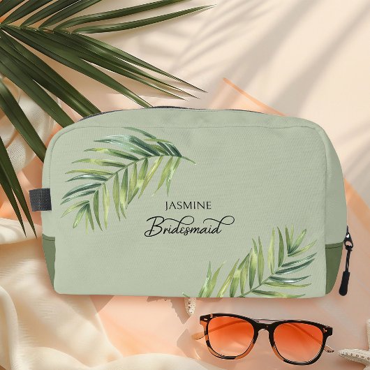 ウェディングパーティパームリーフ任意の色の花嫁 ドップキット