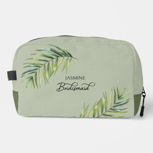 ウェディングパーティパームリーフ任意の色の花嫁 ドップキット (正面)