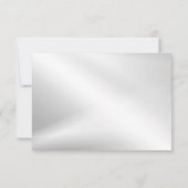 ウェディングパーティピンクピーチイニシャイハート幾何学的 出欠カード (裏面)