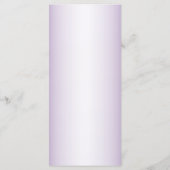 ウェディングパーティピンクフローラバイオレットフレームモダン メニュー (裏面)