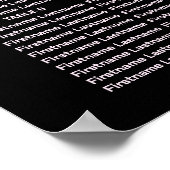 ウェディングパーティピンクフローラ幾何学的モダン黒 ポスター (角)