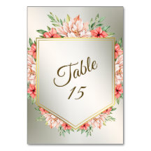 ウェディングパーティピーチオレンジフローラゴールデン素朴