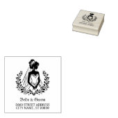 ウェディングパーティフローラ花嫁エレガント飾 ラバースタンプ (押印)