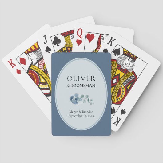 ウェディングパーティユーカリプトゥスグリーンリーグロムスマン トランプ (裏面)