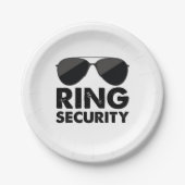 ウェディングパーティリングや輪セキュリティ結婚ズリングや輪 ペーパープレート (正面)