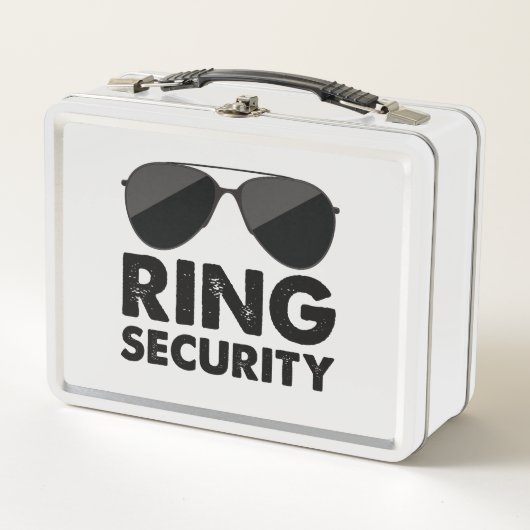 ウェディングパーティリングや輪セキュリティ結婚ズリングや輪 メタルランチボックス (正面)