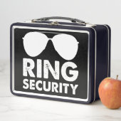 ウェディングパーティリングや輪セキュリティ結婚ズリングや輪 メタルランチボックス (インサイチュ)