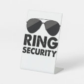 ウェディングパーティリングや輪セキュリティ結婚ズリングや輪 台座サイン (正面)