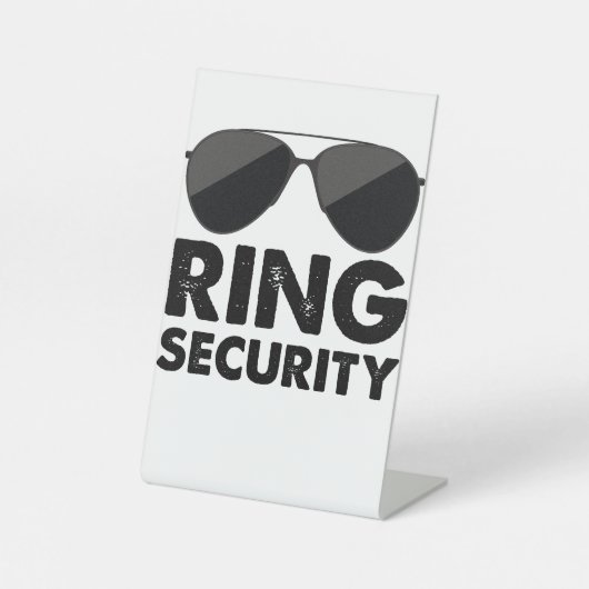 ウェディングパーティリングや輪セキュリティ結婚ズリングや輪 台座サイン (正面)