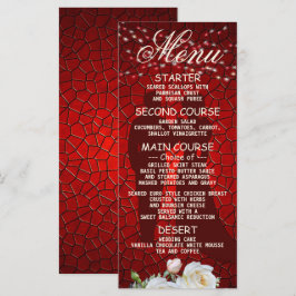 ウェディングパーティレッドフローラモダンディナエレガントー メニュー