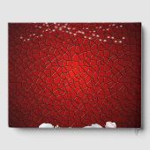 ウェディングパーティレッドホワイトモダンフローラ ゲストブック (裏面)