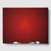 ウェディングパーティレッドホワイトモダンフローラ ゲストブック (裏面)