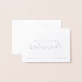 ウェディングパーティーに来てくれる？カード - 素敵な箔押し 箔カード (封筒付き正面)