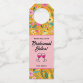 ウェディングパーティーのお手伝いにはワインがよく合う ボトルネックタグ (正面)