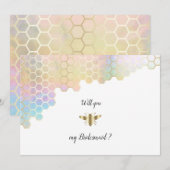 ウェディングパーティーのお誘い ゴールデンビー 招待状 (正面/裏面)