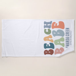 ウェディングパーティーのためのカスタマイズビーチバチェロレッテパーティー ビーチタオル