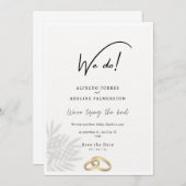 ウェディングパーティーのためのカードを作成し、即時ダウンロードを提供します。 招待状 (正面/裏面)