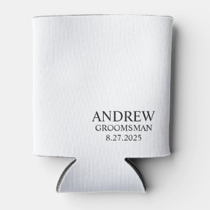 ウェディングパーティーのための名入れ済み groom's men 缶クーラー ギフト