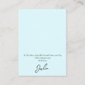 ウェディングパーティーのギフト ネックレス ディスプレー 名札 名刺 (裏面)