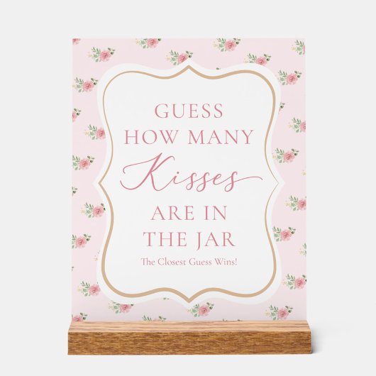 ウェディングパーティーのゲストがキスの数を当てよう! アクリルサイン