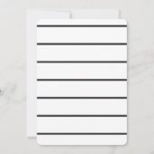 ウェディングパーティーのランチ会（炭灰色のオレンジ色のタンジェリンのテーマ） 招待状 (裏面)