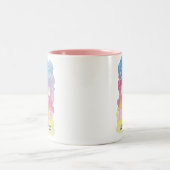 ウェディングパーティーの仲間になってくれる? ウォーターカラーのマグカップ ツートーンマグカップ (中央)