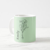 ウェディングパーティーの名前 スイートピー 4月 誕生花 コーヒーマグカップ (正面左)