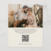 ウェディングパーティーの後に幸せにQRコード披露宴 (裏面)