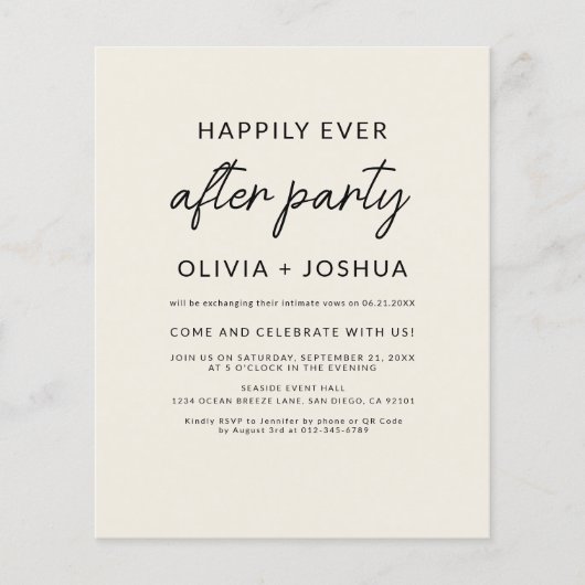 ウェディングパーティーの後に幸せにQRコード披露宴 (正面)