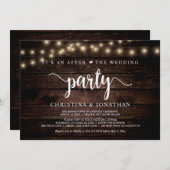 ウェディングパーティーの後のお祝い、駆け落ち 招待状 (正面/裏面)