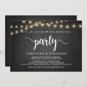 ウェディングパーティーの後のパーティーの案内状, 秘密結婚の招待状 招待状 (正面/裏面)