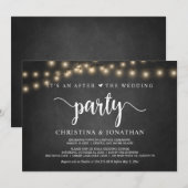ウェディングパーティーの後のパーティーの案内, 秘密結婚式招待状 招待状 (正面/裏面)