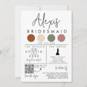 ウェディングパーティーの情報カード（写真付き） 招待状 (正面)