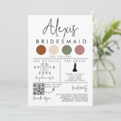 ウェディングパーティーの情報カード（写真付き） 招待状 (スタンド正面)