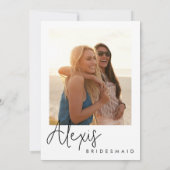 ウェディングパーティーの情報カード（写真付き） 招待状 (裏面)