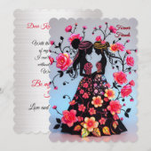 ウェディングパーティーの招待状（ブライズメイド）, 永遠の友達 招待状 (正面/裏面)