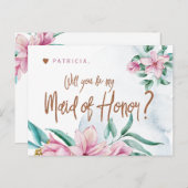 ウェディングパーティーの提案　あなたが私の最高の女友達になってくれますか ポストカード (正面/裏面)