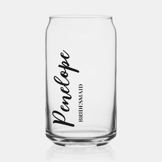 ウェディングパーティーの提案 - 名前と役割をカスタマイズ ガラス缶 (正面)