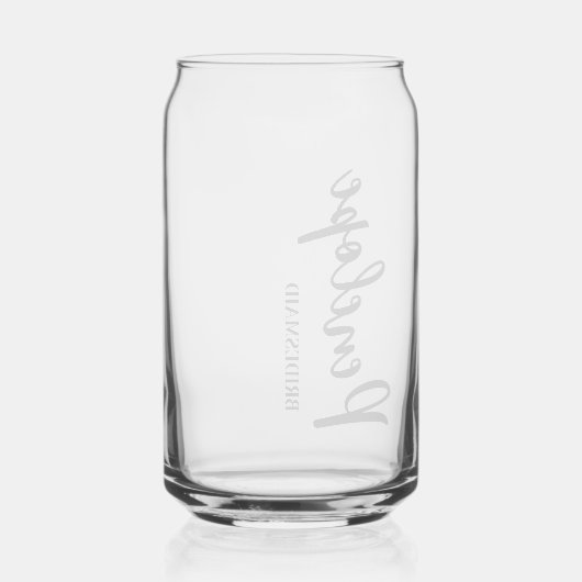 ウェディングパーティーの提案 - 名前と役割をカスタマイズ ガラス缶 (裏面)