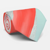 ウェディングパーティーの色分け コーラル+ミント ネクタイ (ロール)