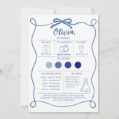 ウェディングパーティーへのお願いカードのテンプレート、手描きのウィル 招待状 (裏面)