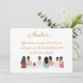 ウェディングパーティーへのお願いカード（メイドオブオナー/ブライズメイド用） 招待状 (スタンド正面)