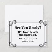 ウェディングパーティーへの招待 ヴィンテージスタイル 準備はできていますか 招待状 (正面/裏面)