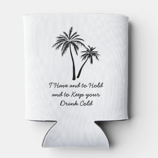 ウェディングパーティーウィピオンパームツリービーチガールズウィークエンド 缶クーラー (裏面)