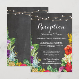 ウェディングパーティーカード アロハ ルアウ トロピカル 招待状