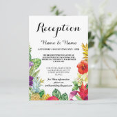 ウェディングパーティーカード アロハ ルアウ トロピカル 招待状 (スタンド正面)