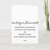 ウェディングパーティーカード カード (裏面)