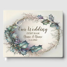 ウェディングパーティーグリーンパープル葉ズゴールデンエレガント