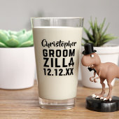 ウェディングパーティーグルームグロムジラガラスおもしろいタンブラー タンブラーグラス