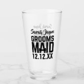 ウェディングパーティーグロムスメイドガラスタンブラー タンブラーグラス (正面)